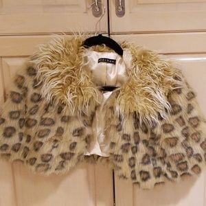 Leopard print poncho/cape
